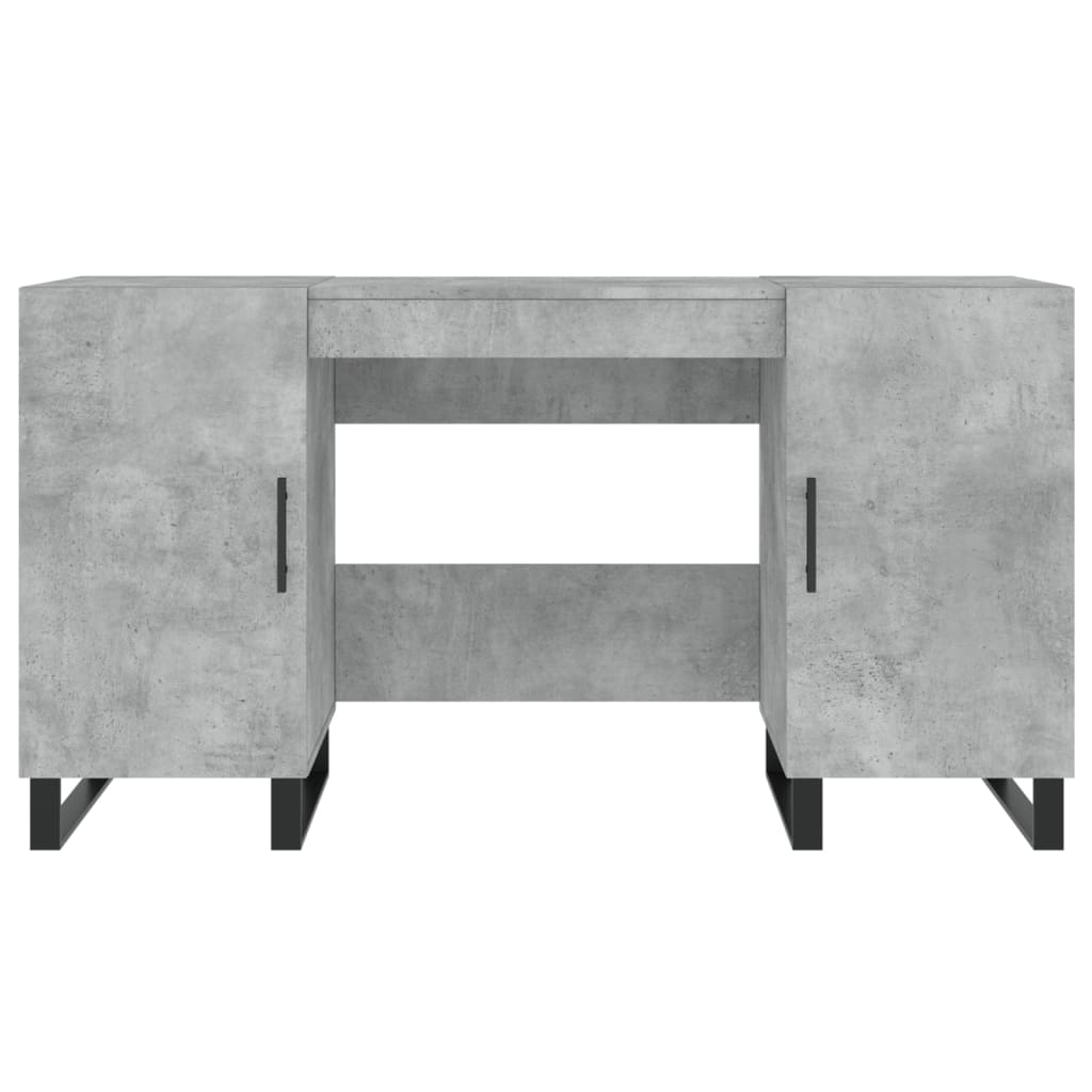 Desk Concrete Gray 140x50x75 cm Engineered Wood