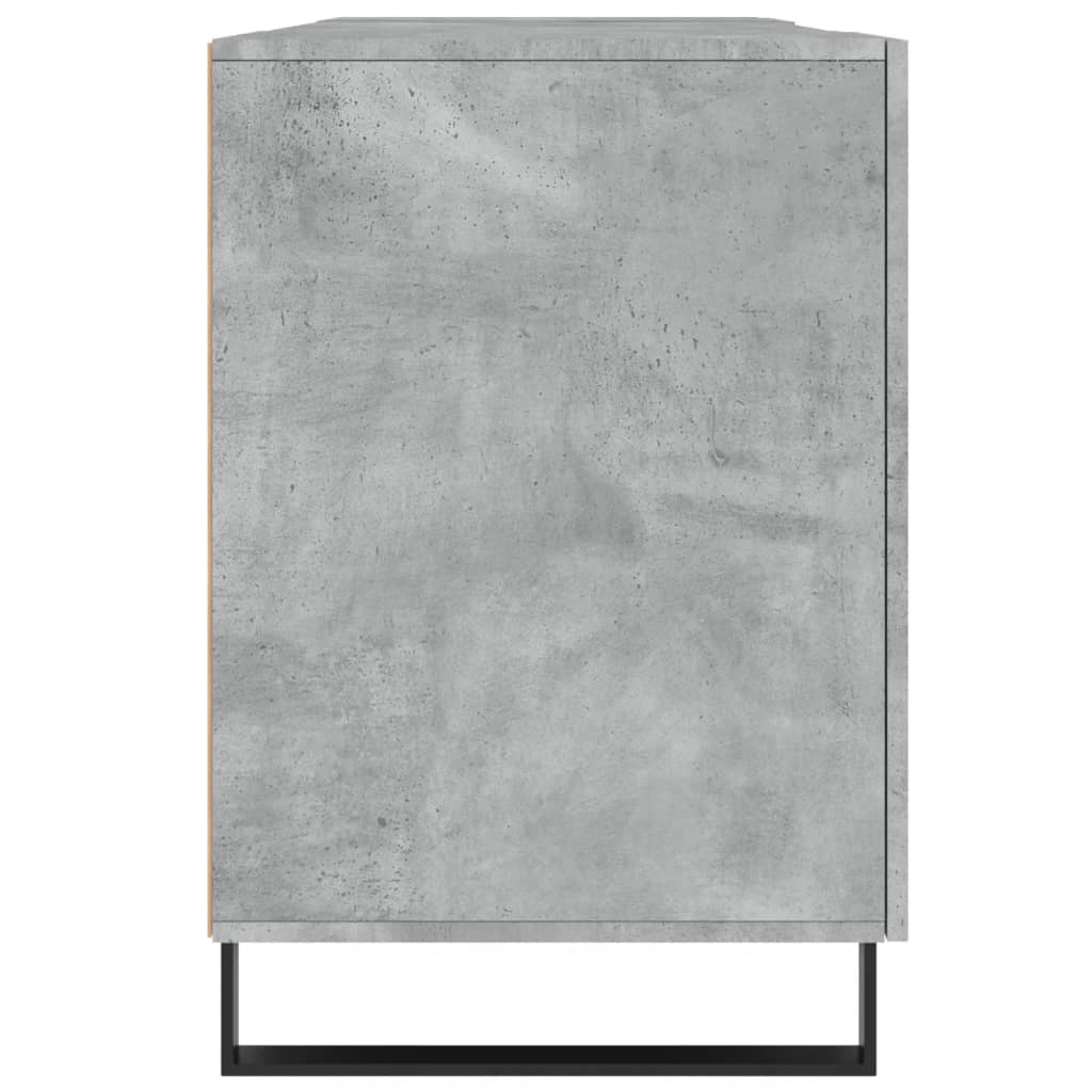 Desk Concrete Gray 140x50x75 cm Engineered Wood