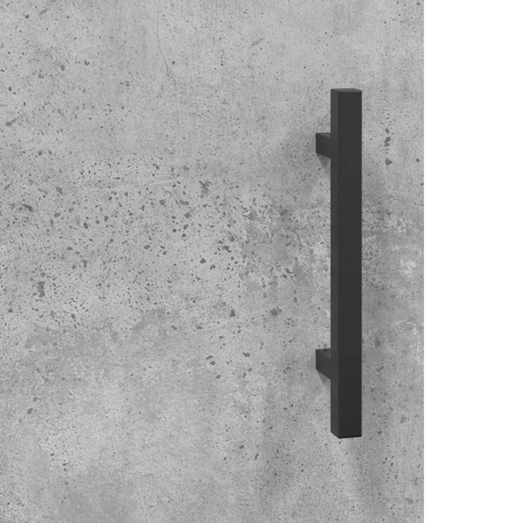 Desk Concrete Gray 140x50x75 cm Engineered Wood