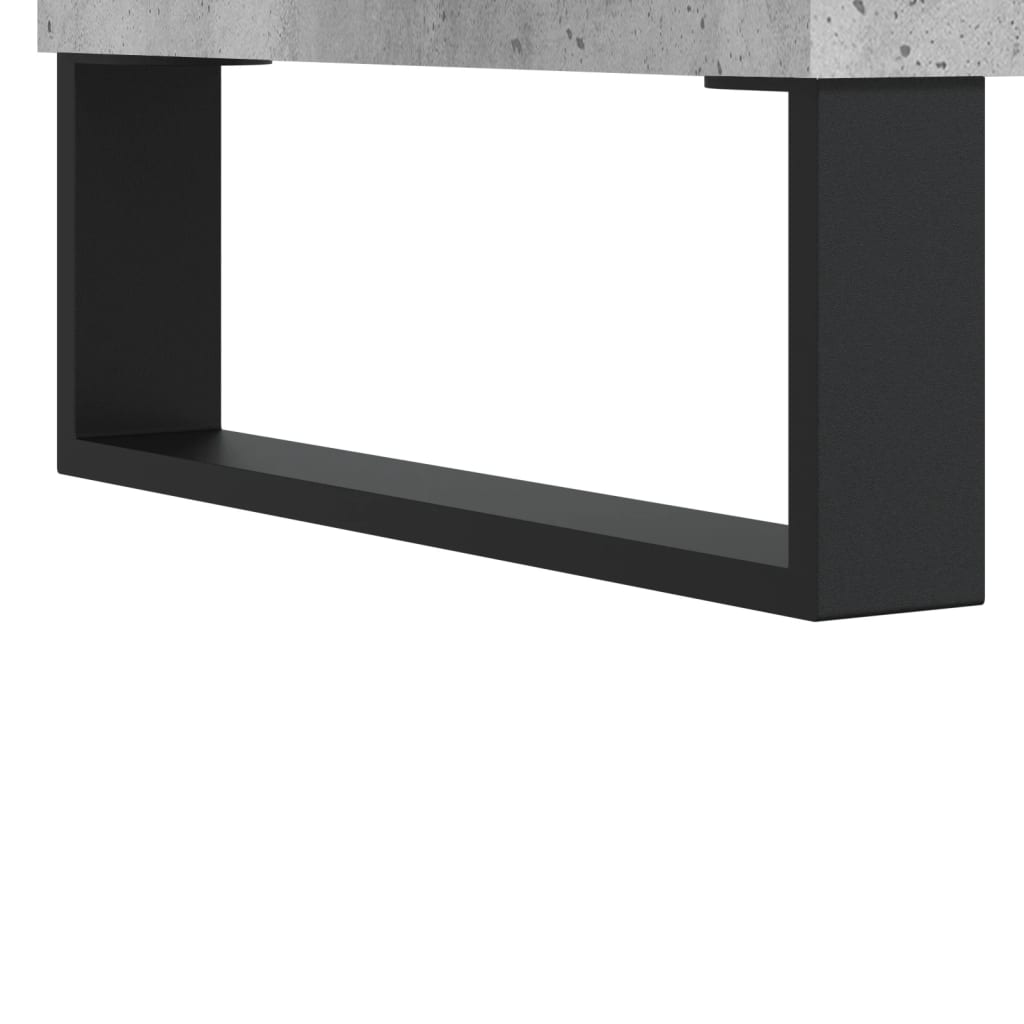 Desk Concrete Gray 140x50x75 cm Engineered Wood