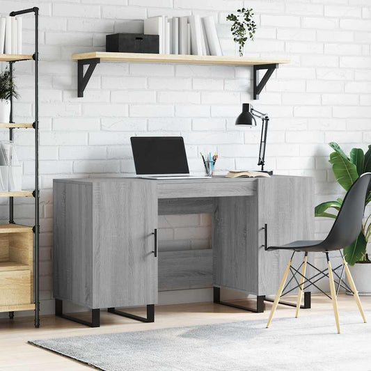 Bureau Gris Sonoma 140x50x75 cm Bois d'ingénierie