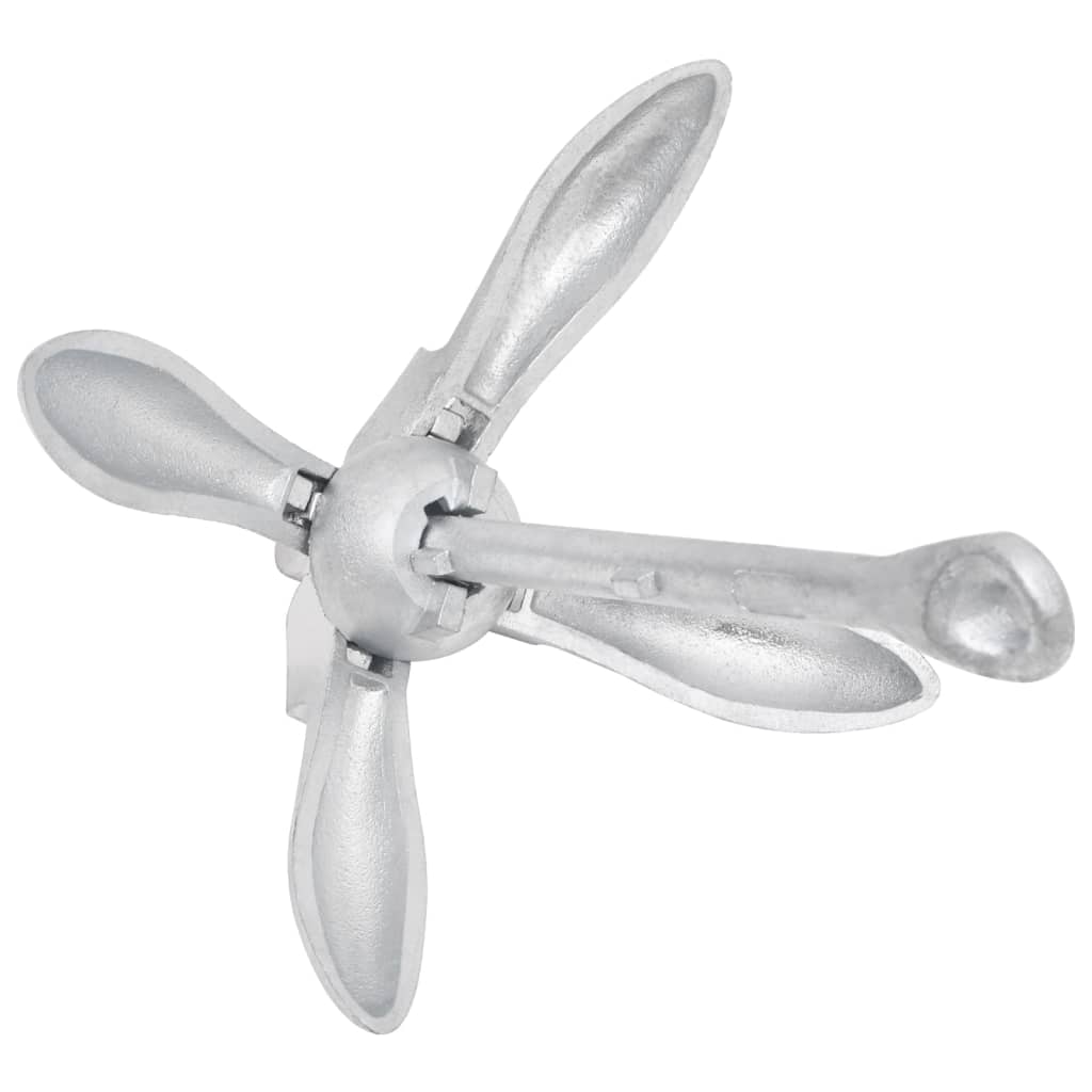 Ancre pliante argentée 1,5 kg en fonte malléable