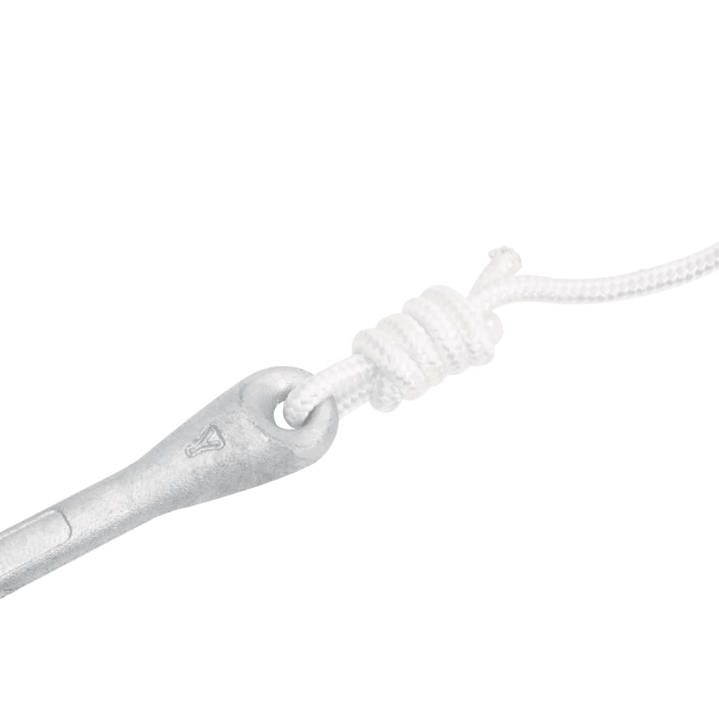 Ancre pliante avec corde Argentée 2,5 kg Fonte malléable