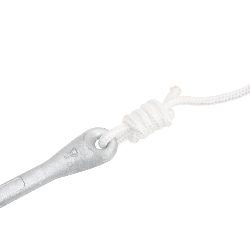 Ancre pliable avec corde argentée 3,2 kg en fonte malléable