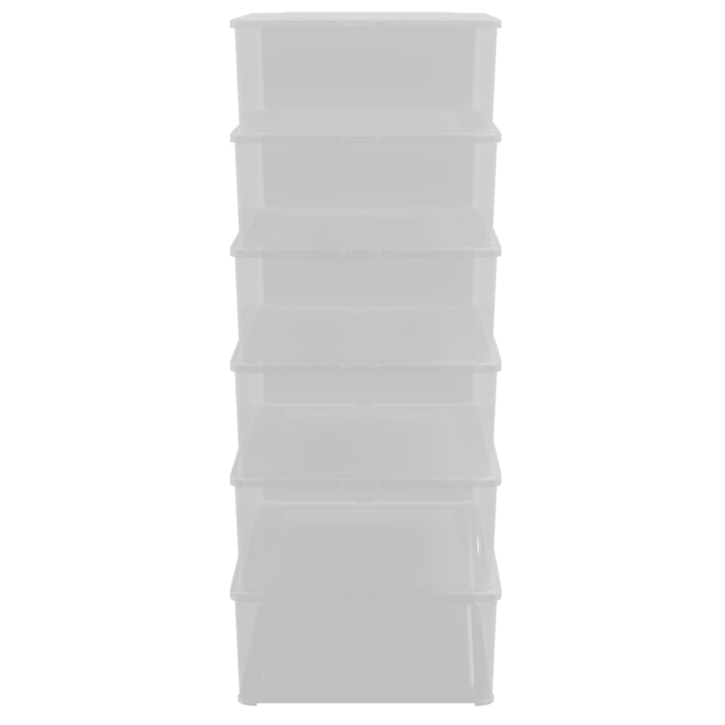 Storage Boxes 6 pcs. Plastic 25 L Stackable