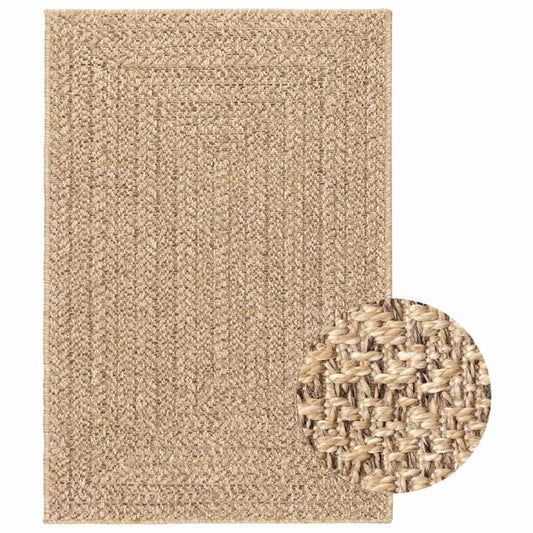 Carpet 120x170 cm Jute Look Indoor and Outdoor