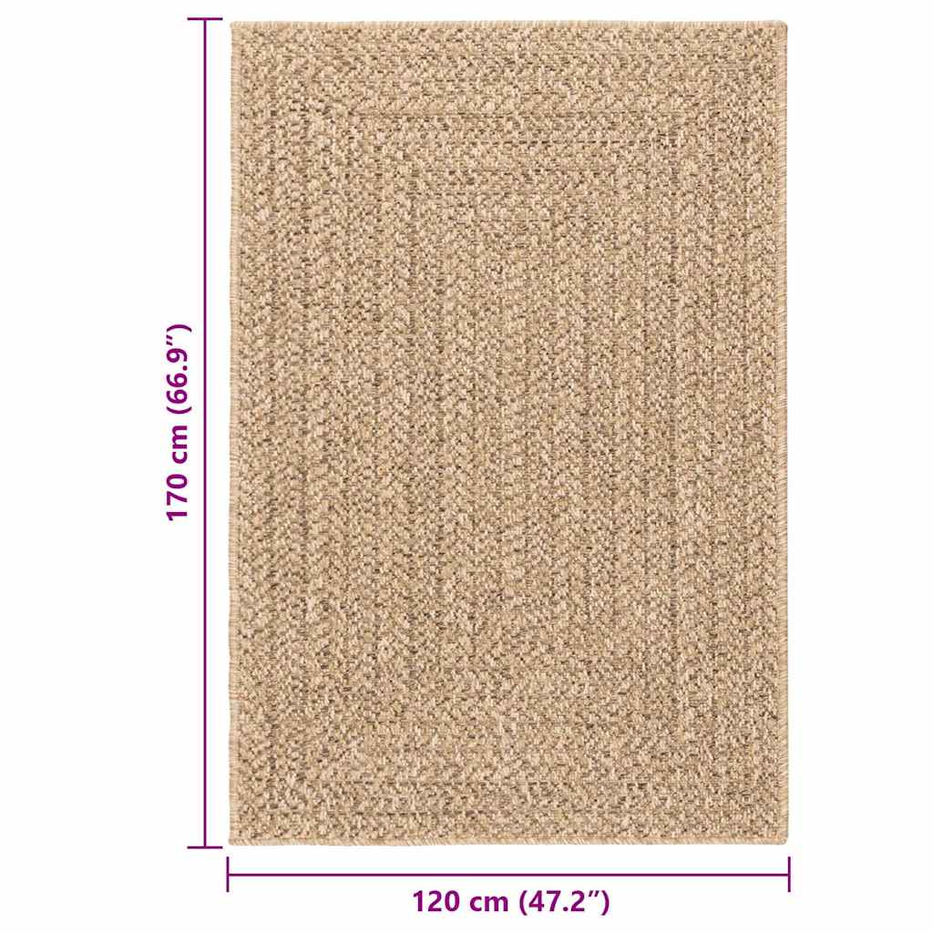 Carpet 120x170 cm Jute Look Indoor and Outdoor