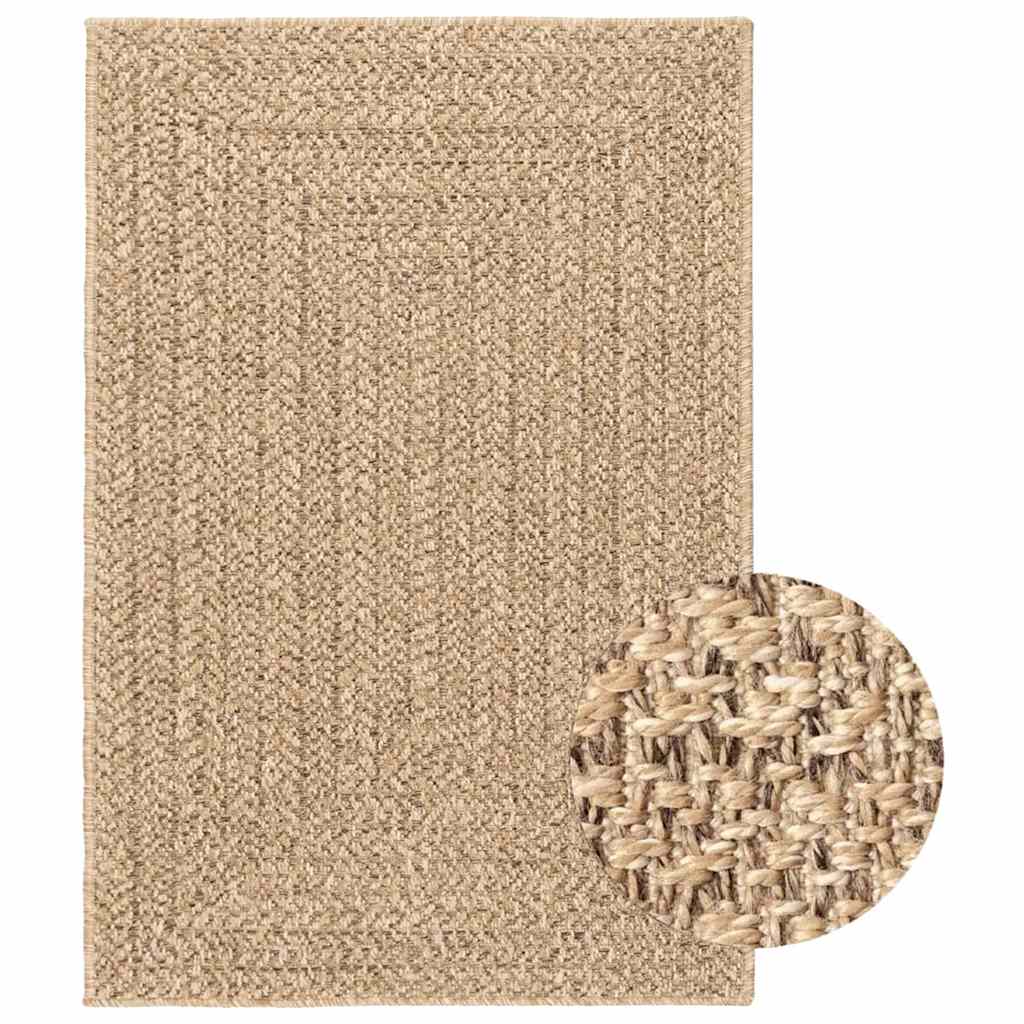 Tapis 140x200 cm aspect jute Intérieur et Extérieur