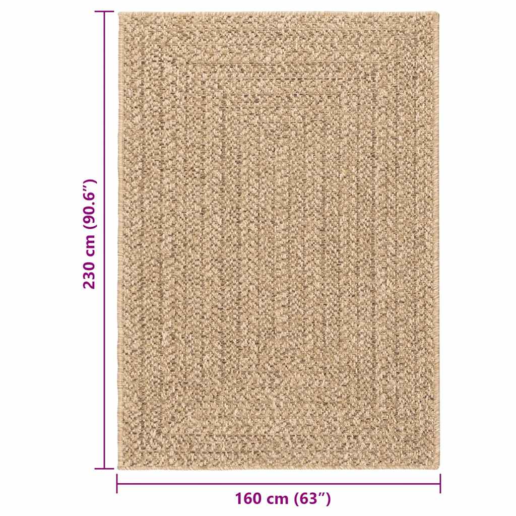 Rug 160x230 cm Jute Look Indoor and Outdoor
