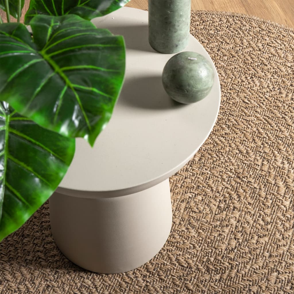Rug 90 cm Jute look Indoor and Outdoor