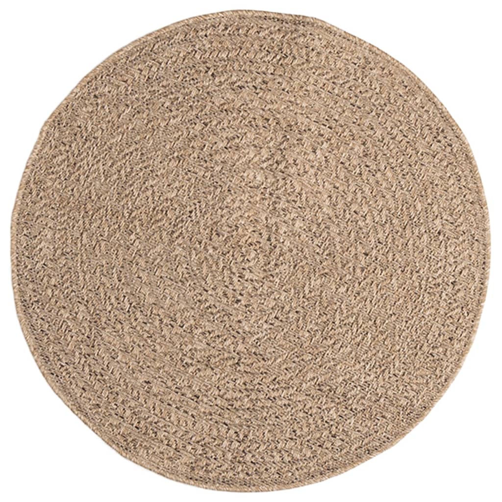 Rug 90 cm Jute look Indoor and Outdoor