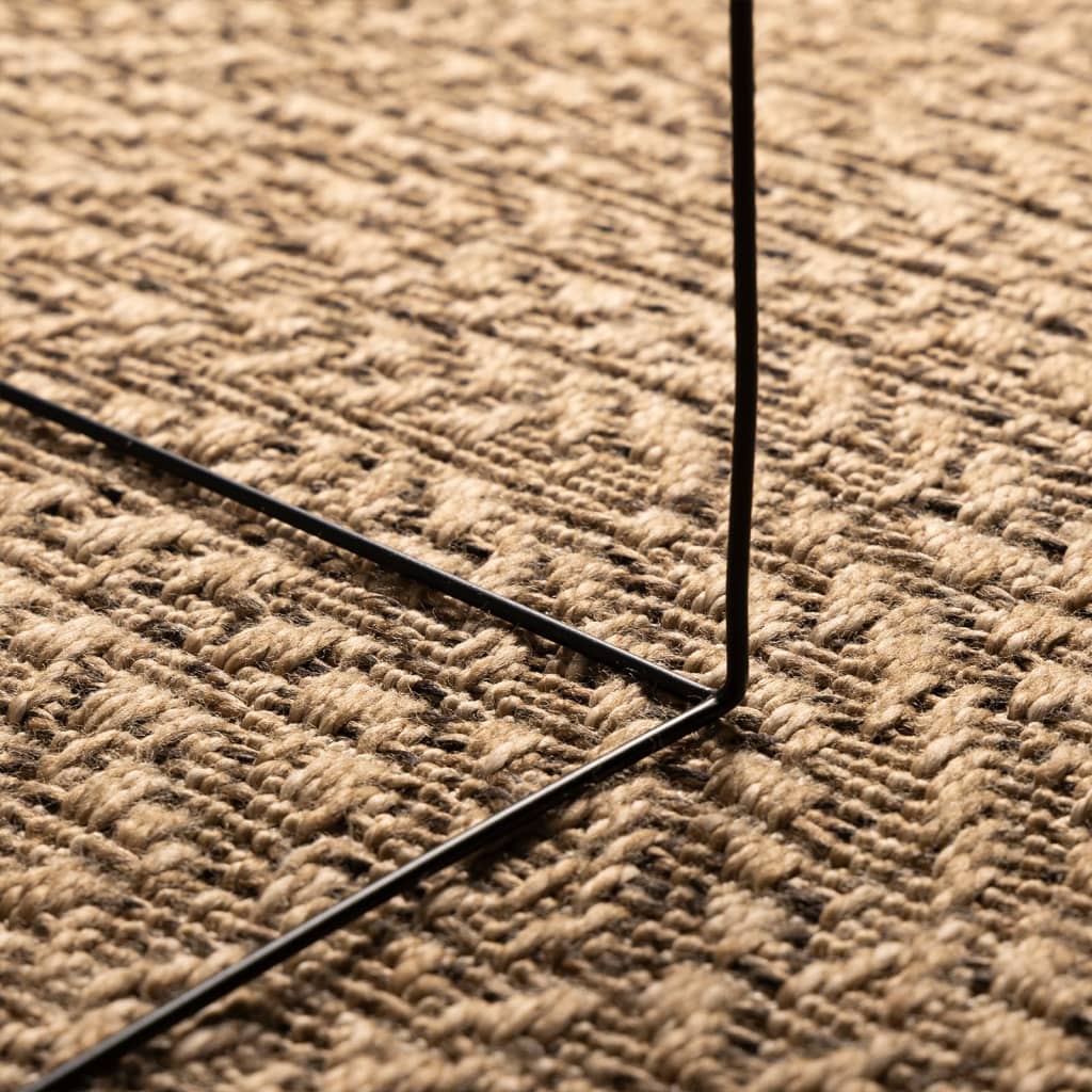 Rug 90 cm Jute look Indoor and Outdoor