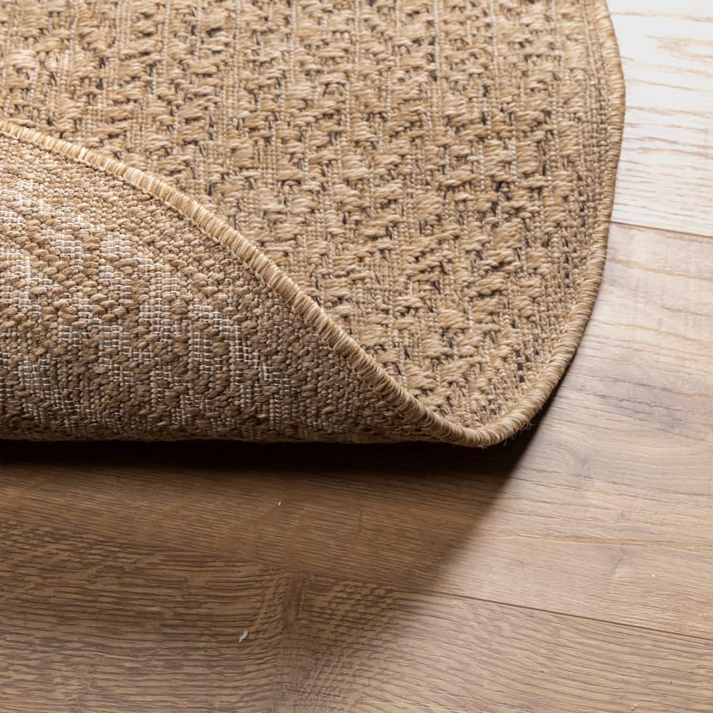 Rug 90 cm Jute look Indoor and Outdoor