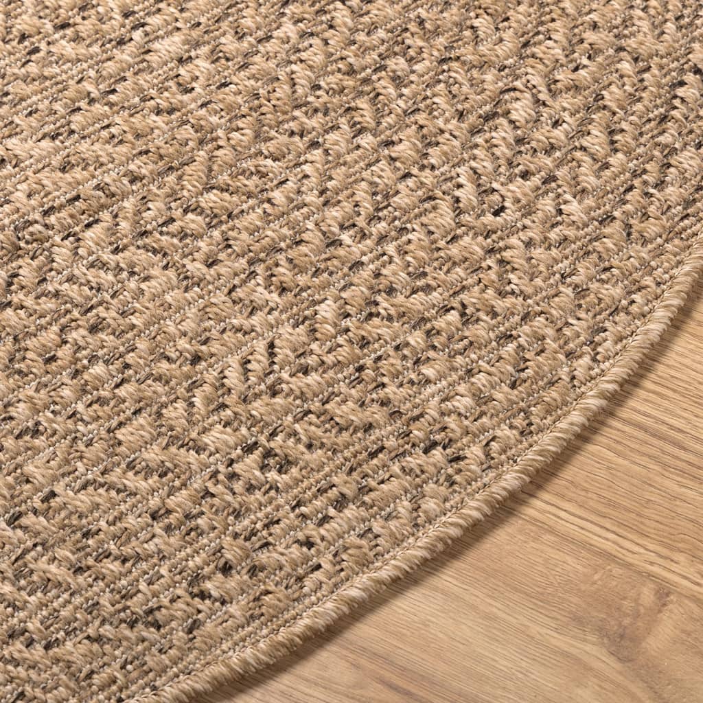 Rug 90 cm Jute look Indoor and Outdoor
