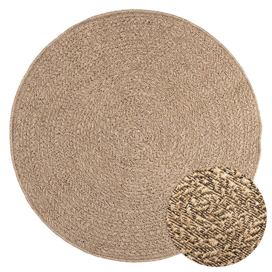 Carpet 120 cm Jute-Look Indoor and Outdoor