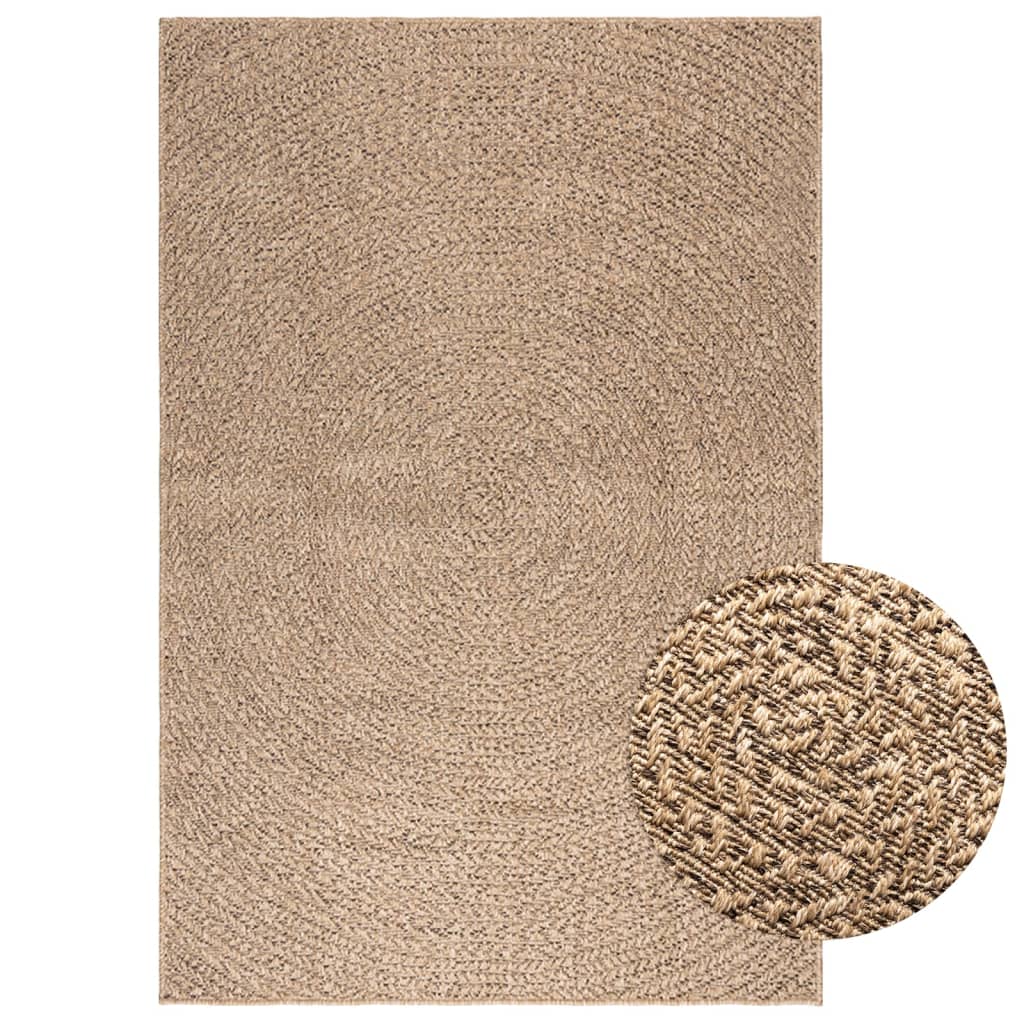 Tapis ZIZUR 120x170 cm Aspect Jute Intérieur et Extérieur