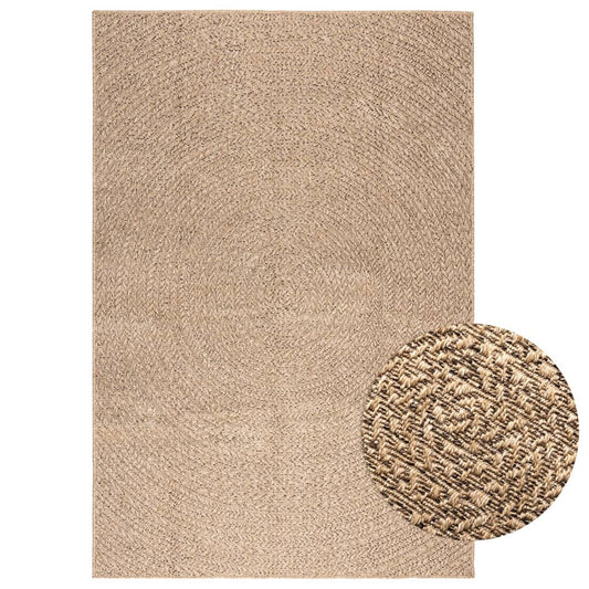 Carpet 140x200 cm Jute Look Indoor and Outdoor