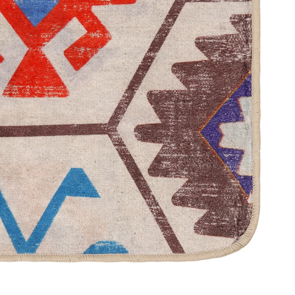 Tapis Lavable Multicolore 80x300 cm Antidérapant