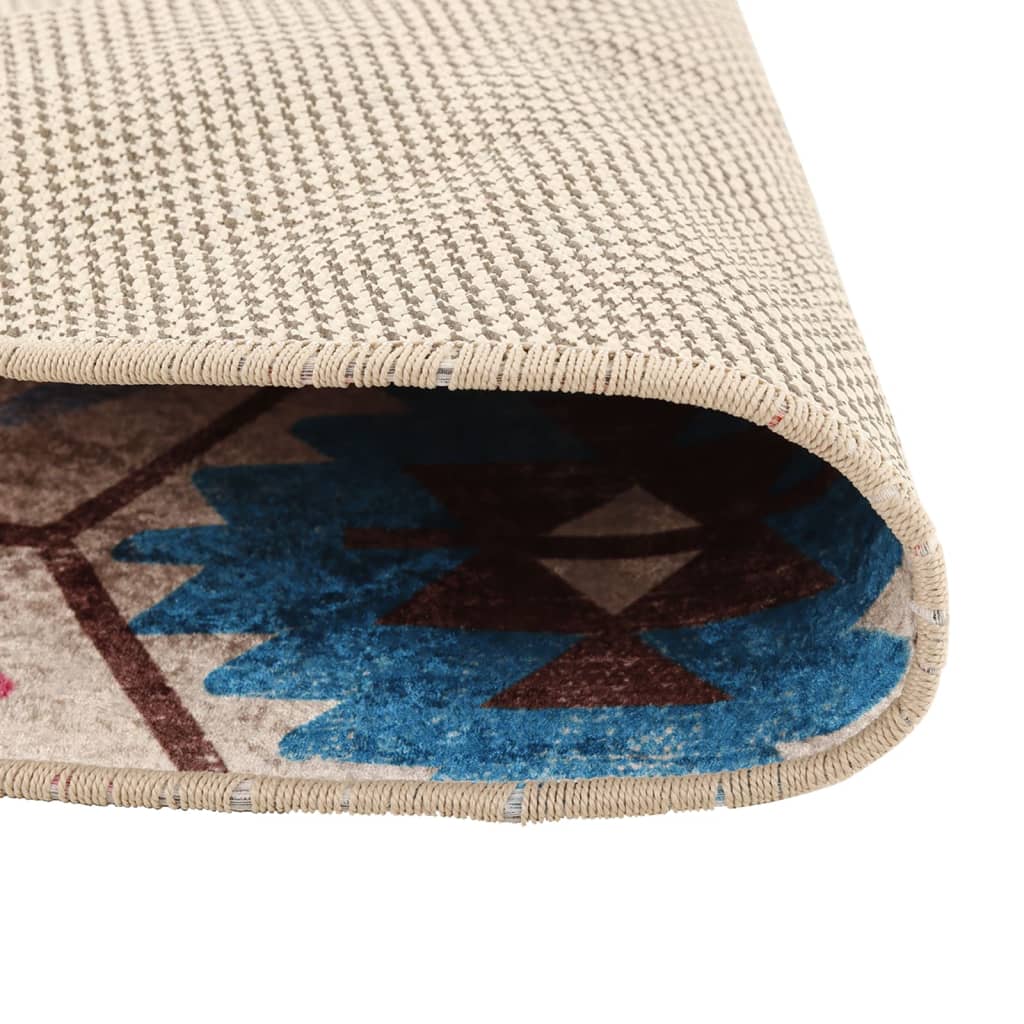Tapis Lavable Multicolore Ø 120 cm Antidérapant