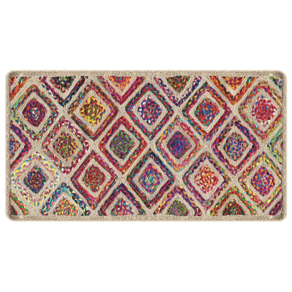 Washable Multicolored Rug 80x150 cm Non-slip