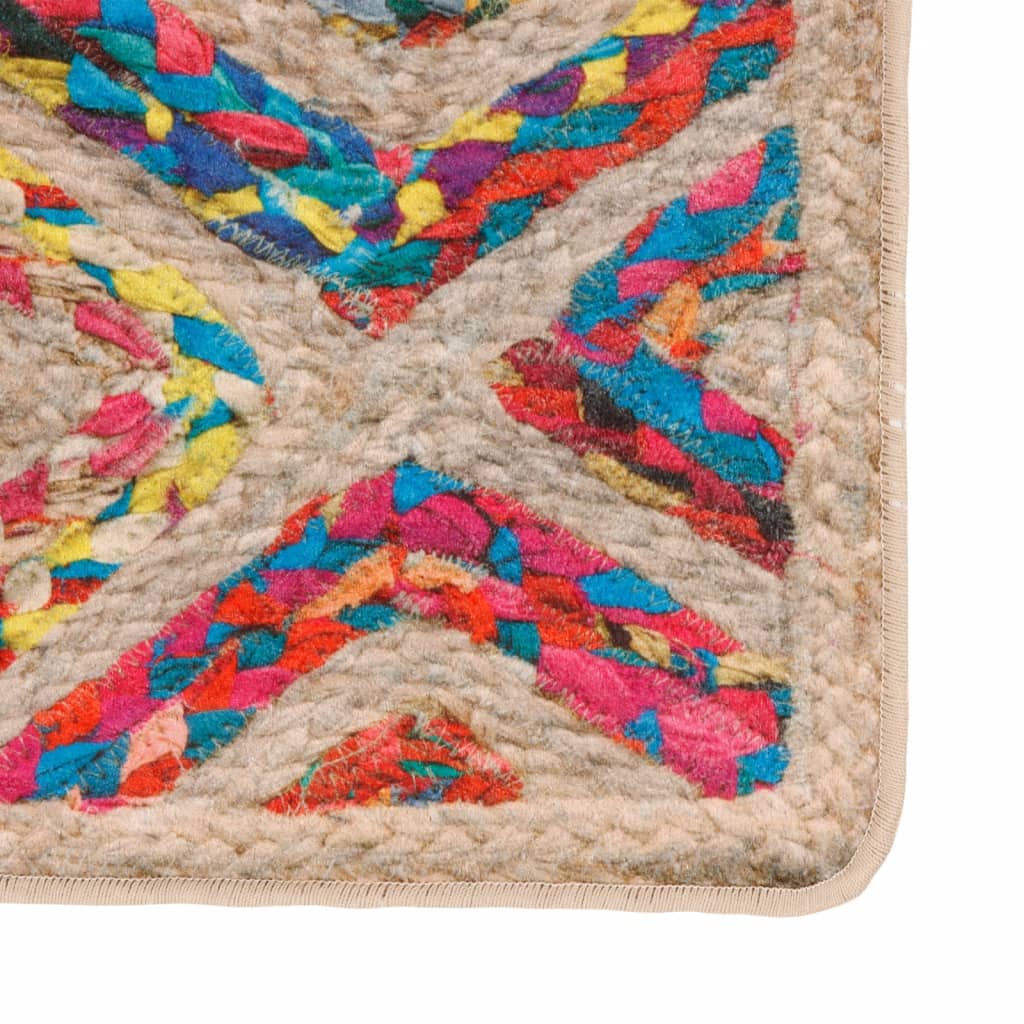 Washable Multicolored Rug 80x150 cm Non-slip