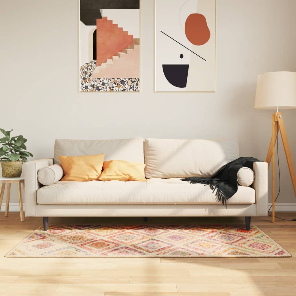 Washable Multicolored Rug 80x150 cm Non-slip