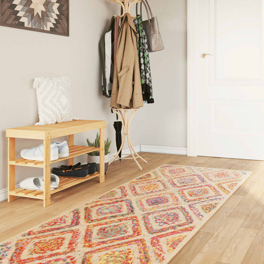 Washable Multicolored Rug 80x300 cm Non-Slip