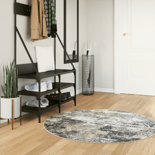 Washable Multicolored Rug Ø 120 cm Non-Slip