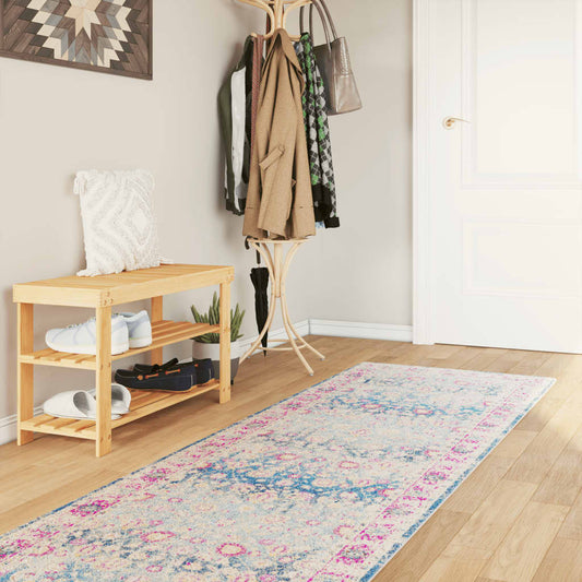 Washable Multicolored Rug 80x300 cm Non-Slip