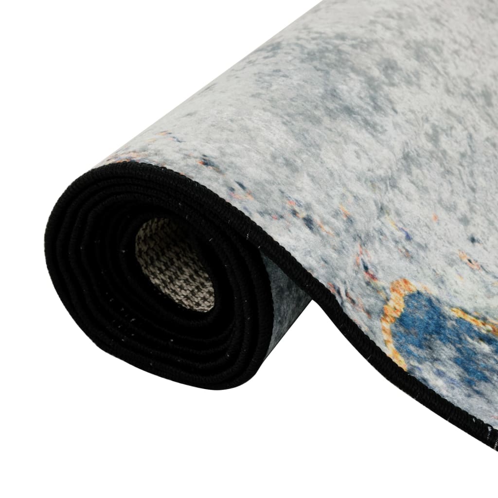 Tapis Lavable Multicolore 80x150 cm Antidérapant