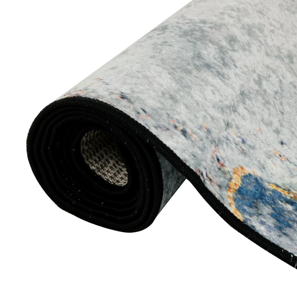 Tapis Lavable Multicolore 80x300 cm Antidérapant