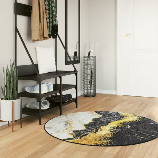 Washable Multicolored Rug Ø 120 cm Non-Slip