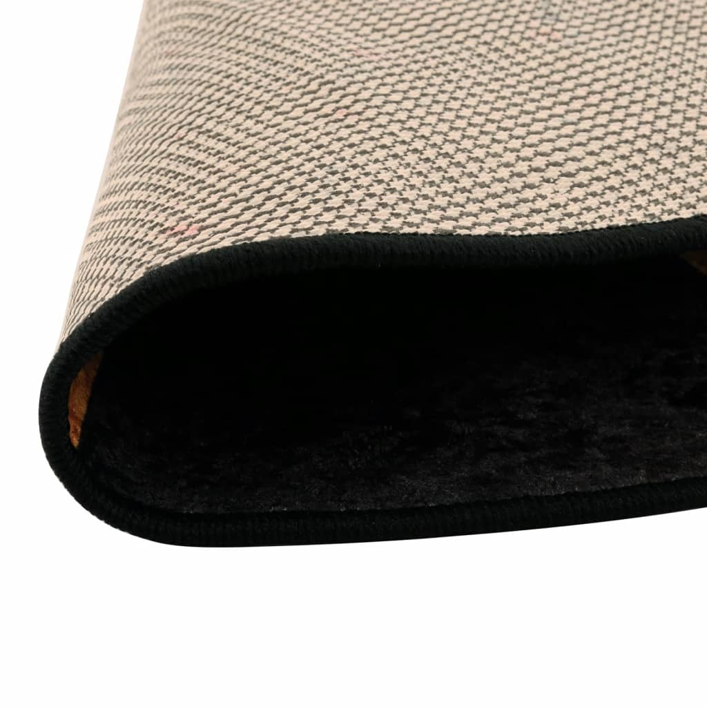 Washable Carpet Black and Gold Ø 120 cm Non-slip