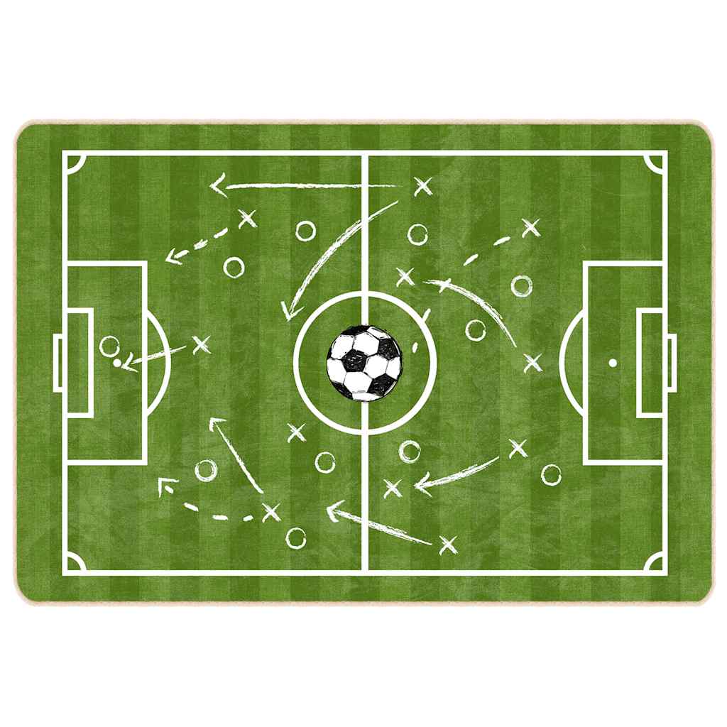Kids' Rug Green 160x230 cm Football Field Washable Non-Slip
