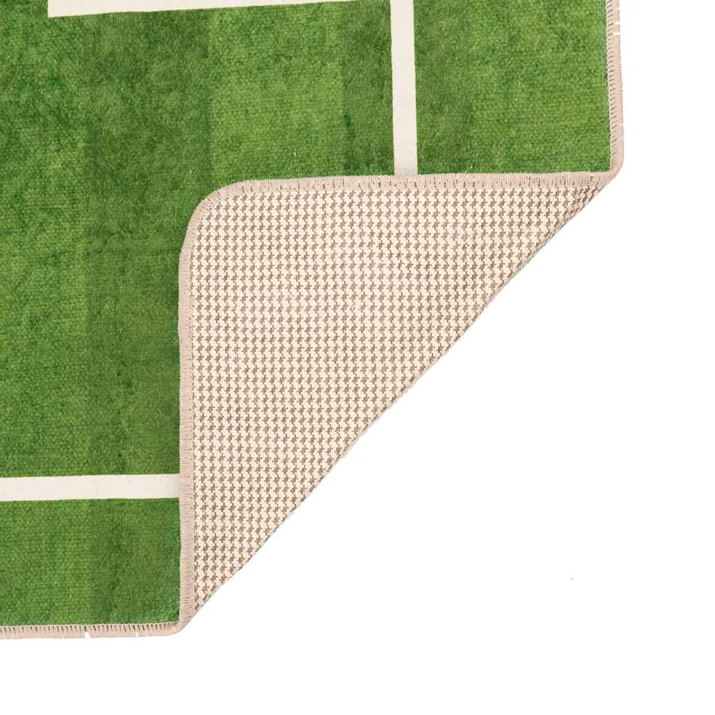 Kids' Rug Green 160x230 cm Football Field Washable Non-Slip