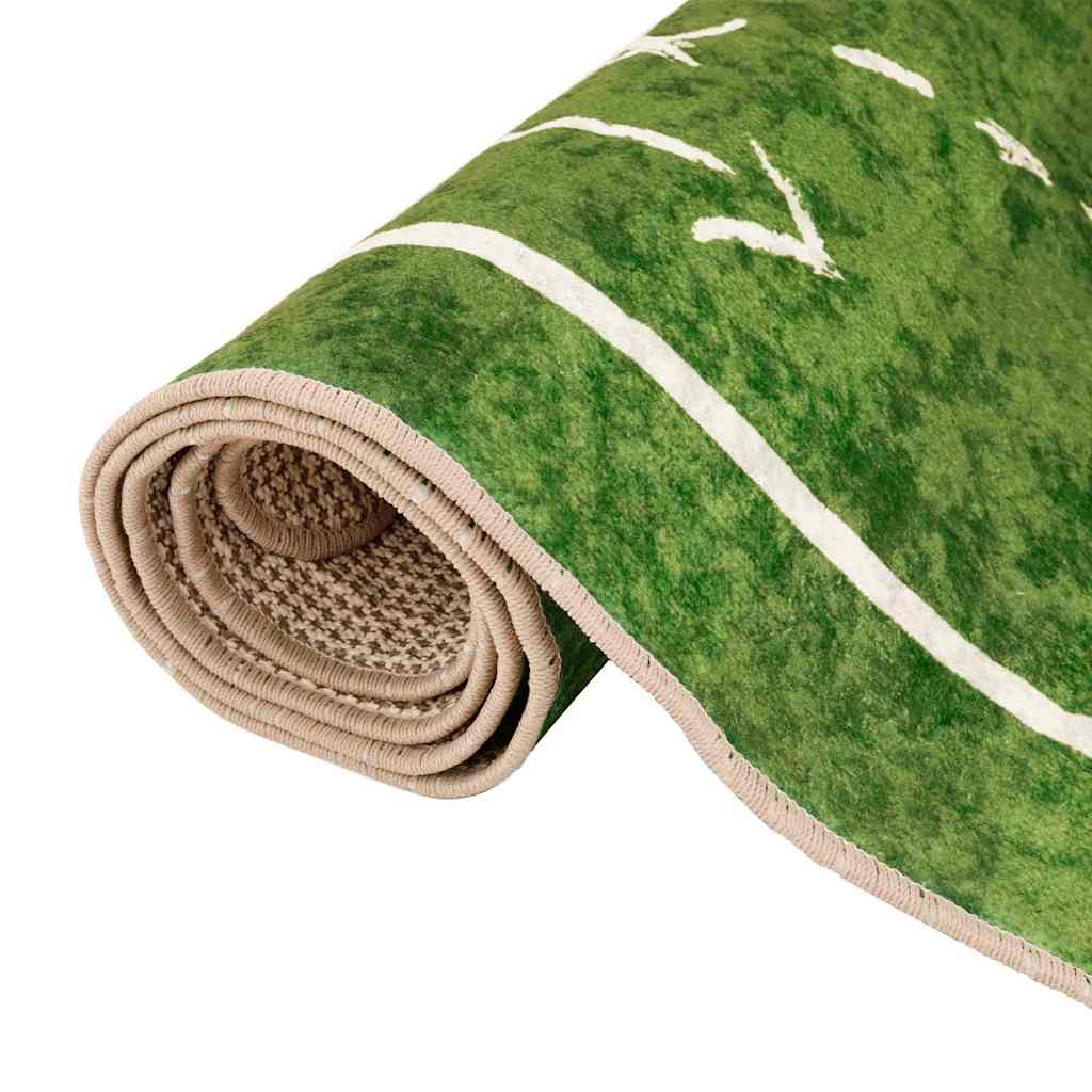 Kids' Rug Green 160x230 cm Football Field Washable Non-Slip