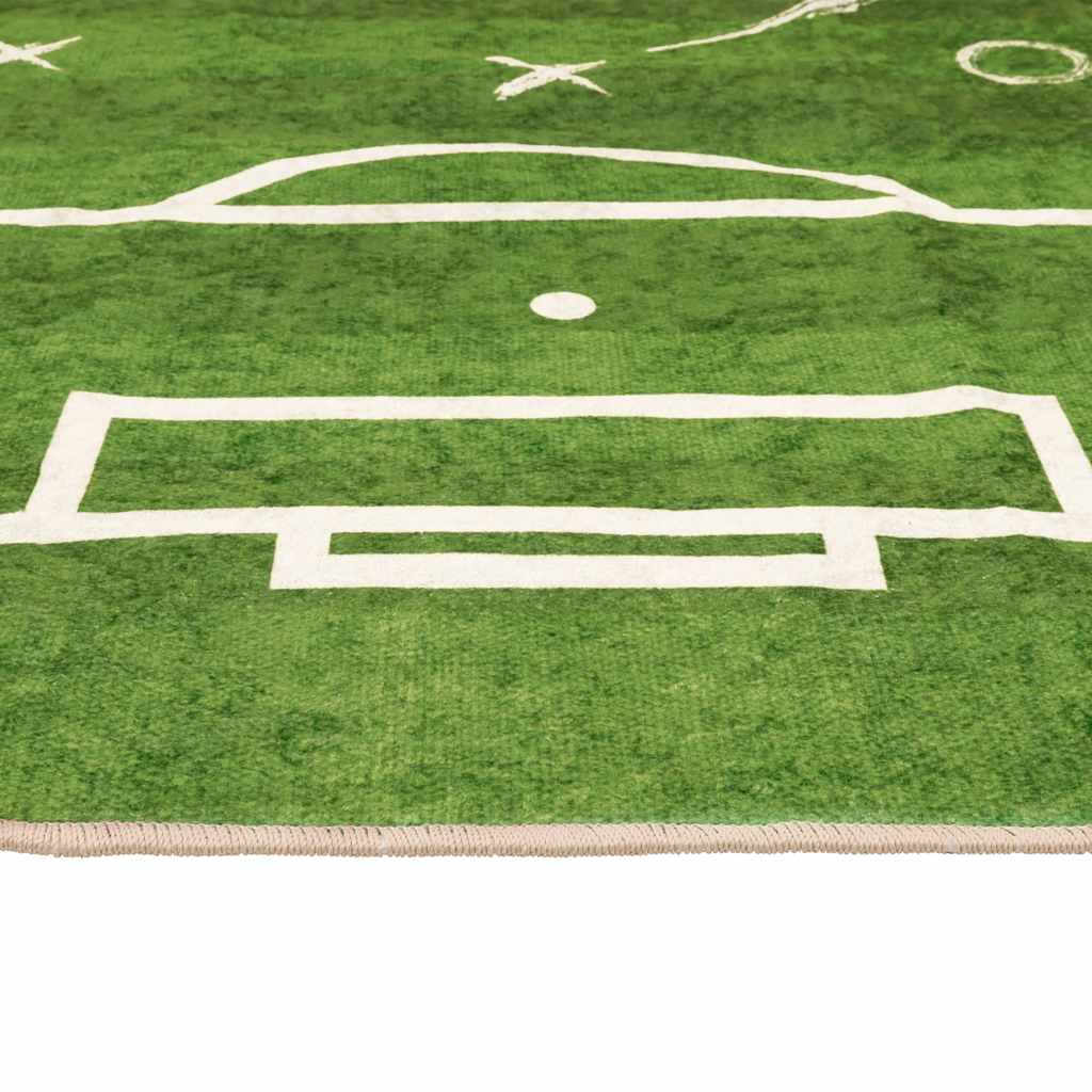 Kids' Rug Green 160x230 cm Football Field Washable Non-Slip