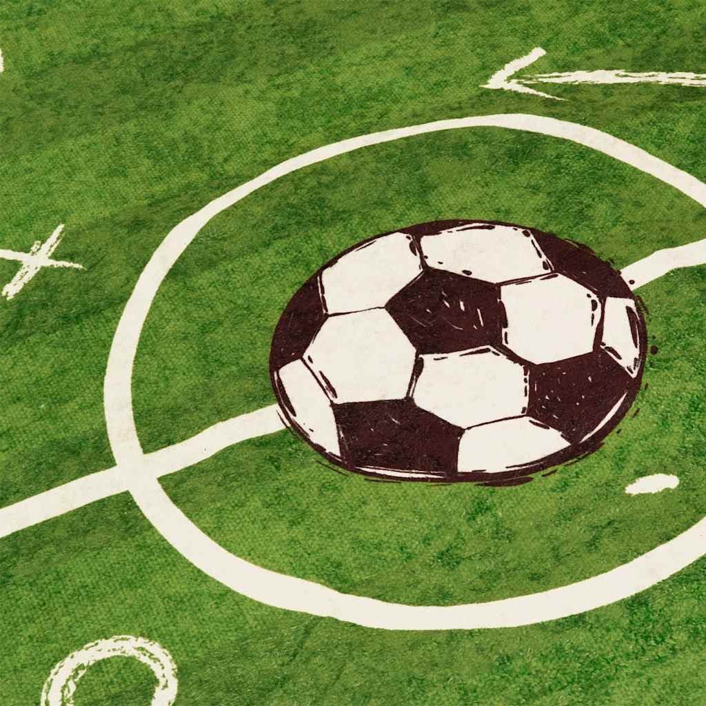 Kids' Rug Green 160x230 cm Football Field Washable Non-Slip