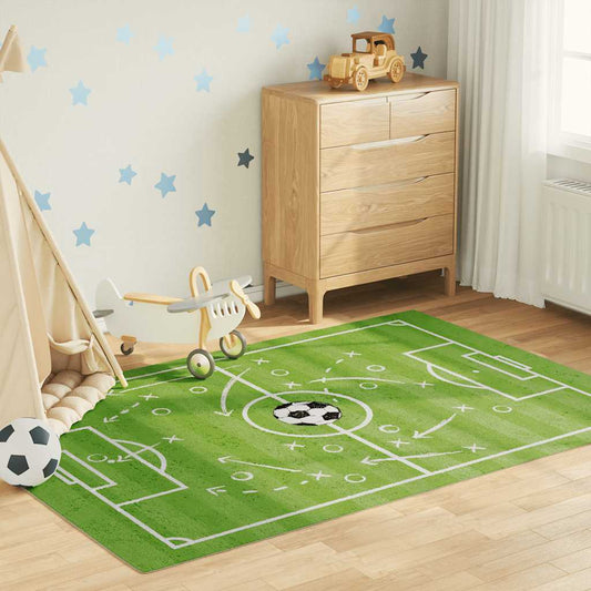 Kids' Rug Green 160x230 cm Football Field Washable Non-Slip
