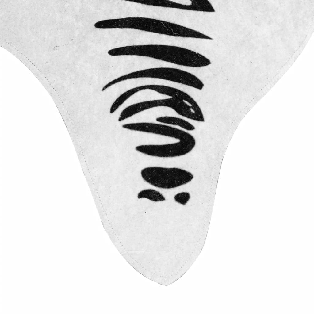Rug Black White 120x170 cm Zebra Pattern Washable Non-Slip