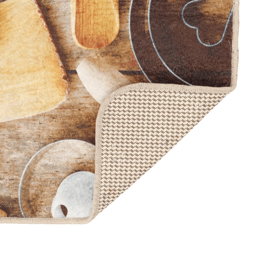Multi-coloured kitchen runner 60x180 cm washable non-slip