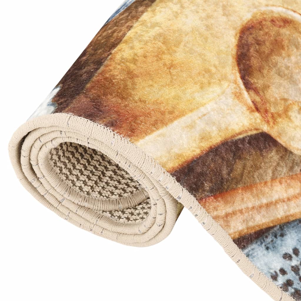 Multi-coloured kitchen runner 60x180 cm washable non-slip