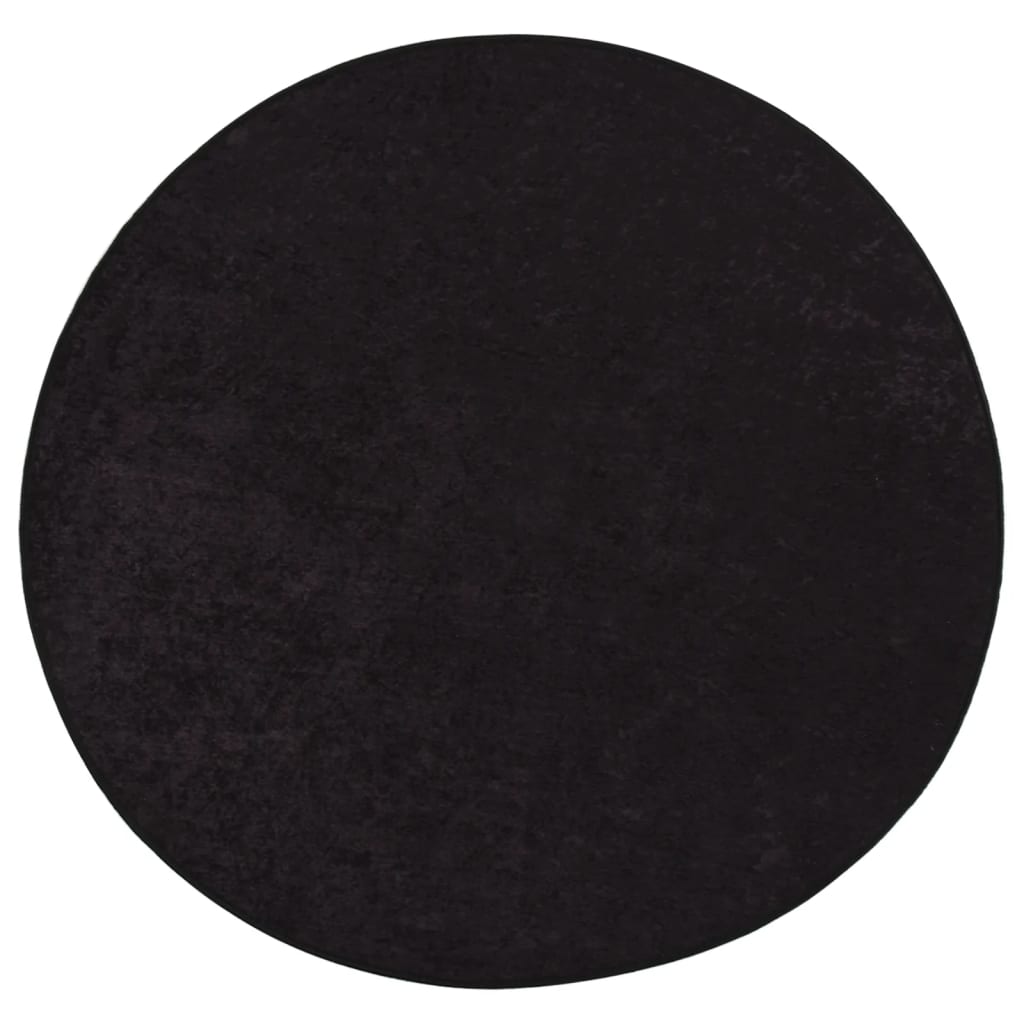 Washable Rug Anthracite Ø 200 cm Non-Slip