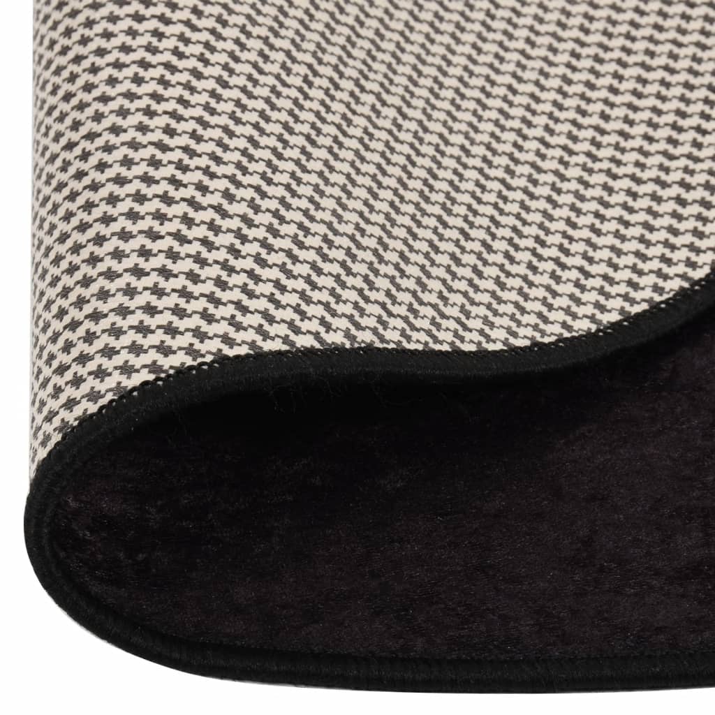 Washable Rug Anthracite Ø 200 cm Non-Slip