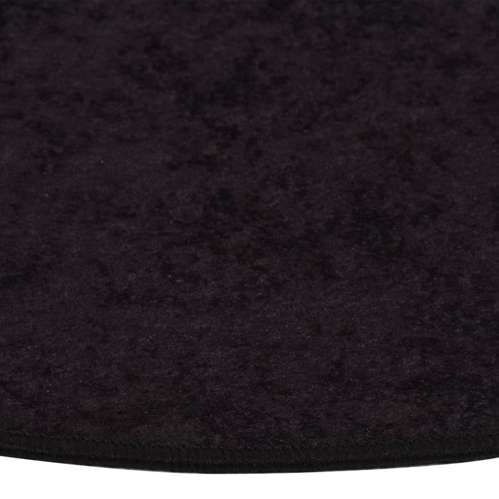 Washable Rug Anthracite Ø 200 cm Non-Slip