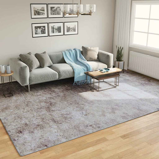 Washable Rug Grey 400x300 cm Non-slip