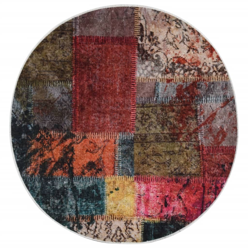 Tapis Lavable Multicolore Ø 200 cm Antidérapant