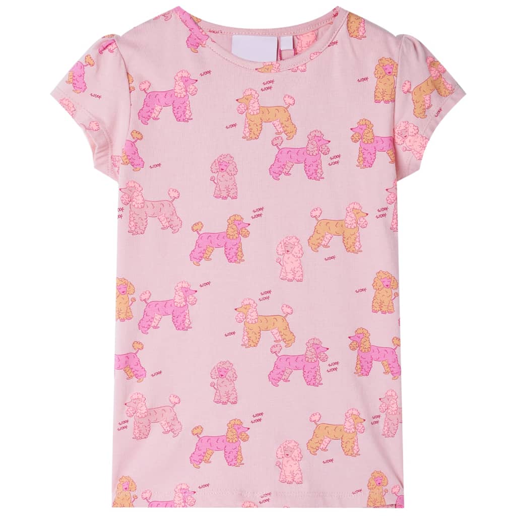 Children's Short Sleeve Pajamas Light Pink 116
