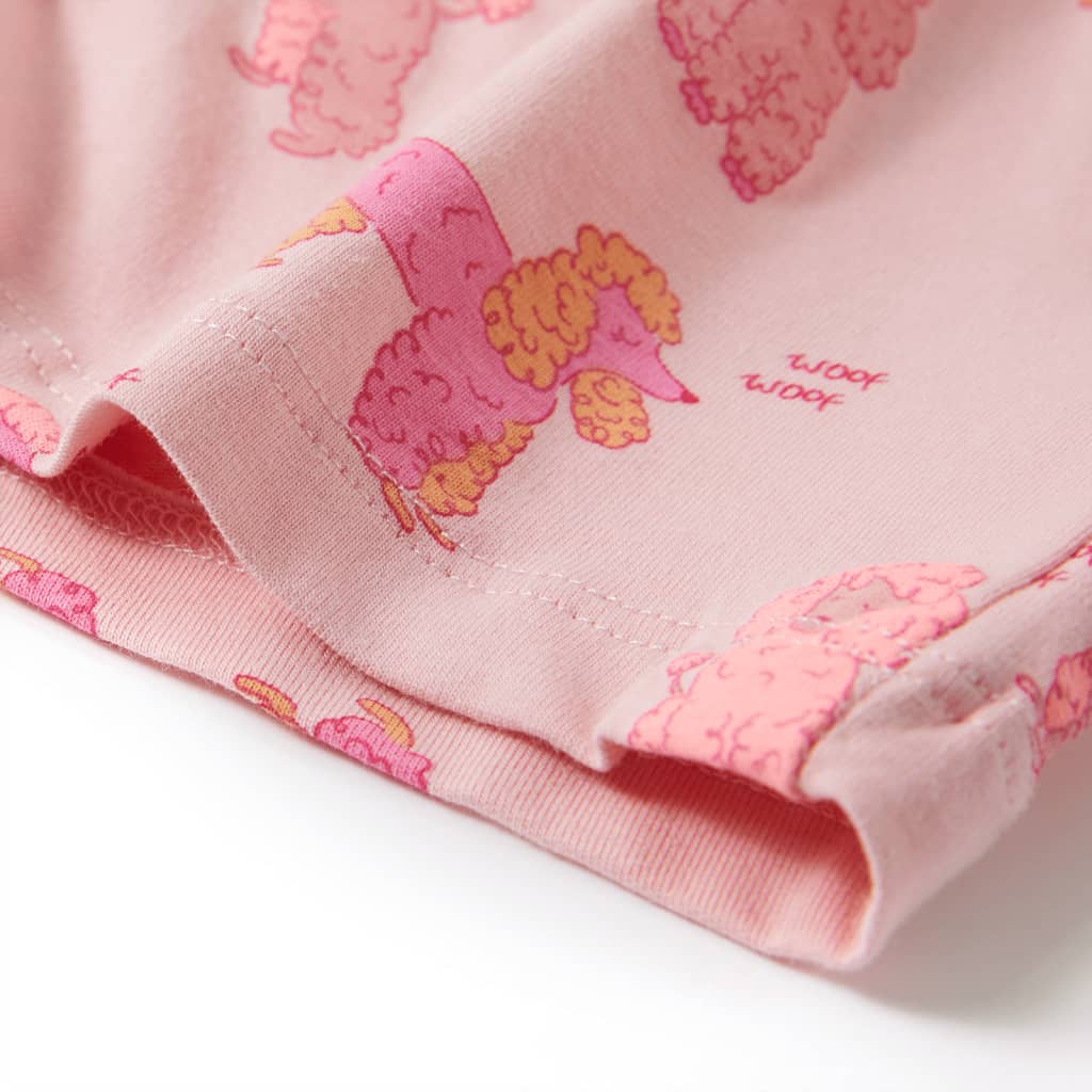 Children's Short Sleeve Pajamas Light Pink 116