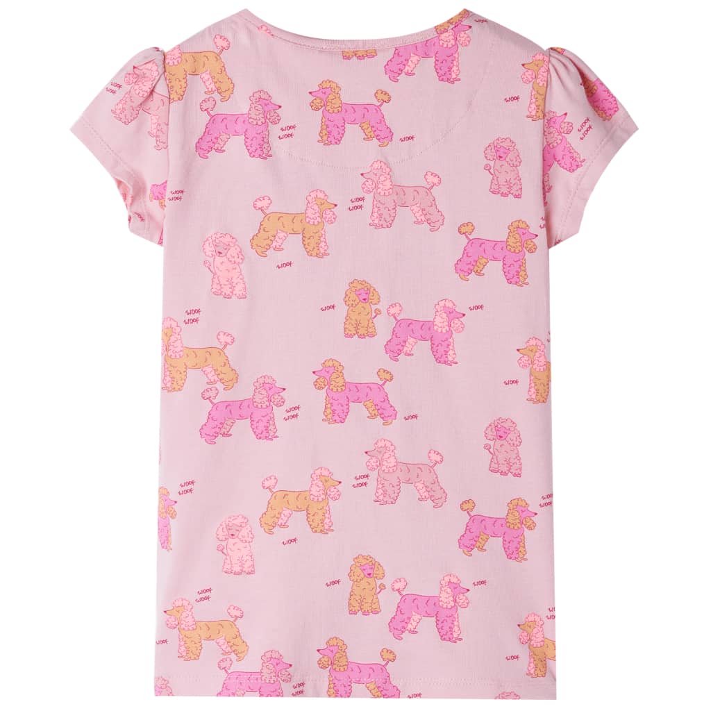 Children's Short Sleeve Pajamas Light Pink 116
